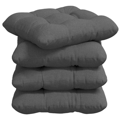 Zitkussens 4 pcs Donkergrijs 40 x 40 x 12 cm Stof