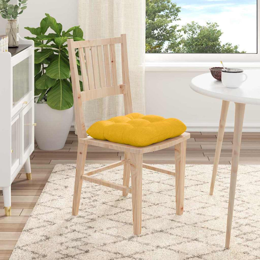 Zitkussens 4 pcs Lichtgeel 40 x 40 cm Katoen Stof