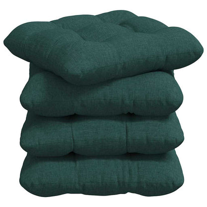 Zitkussens 4 pcs Donkergroen 45 x 45 x 12 cm Stof