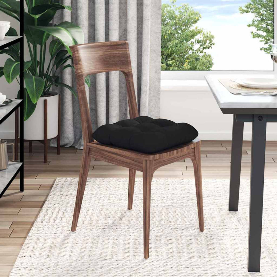 Zitkussens 4 pcs Zwart 45 x 45 cm Microvezel Stof