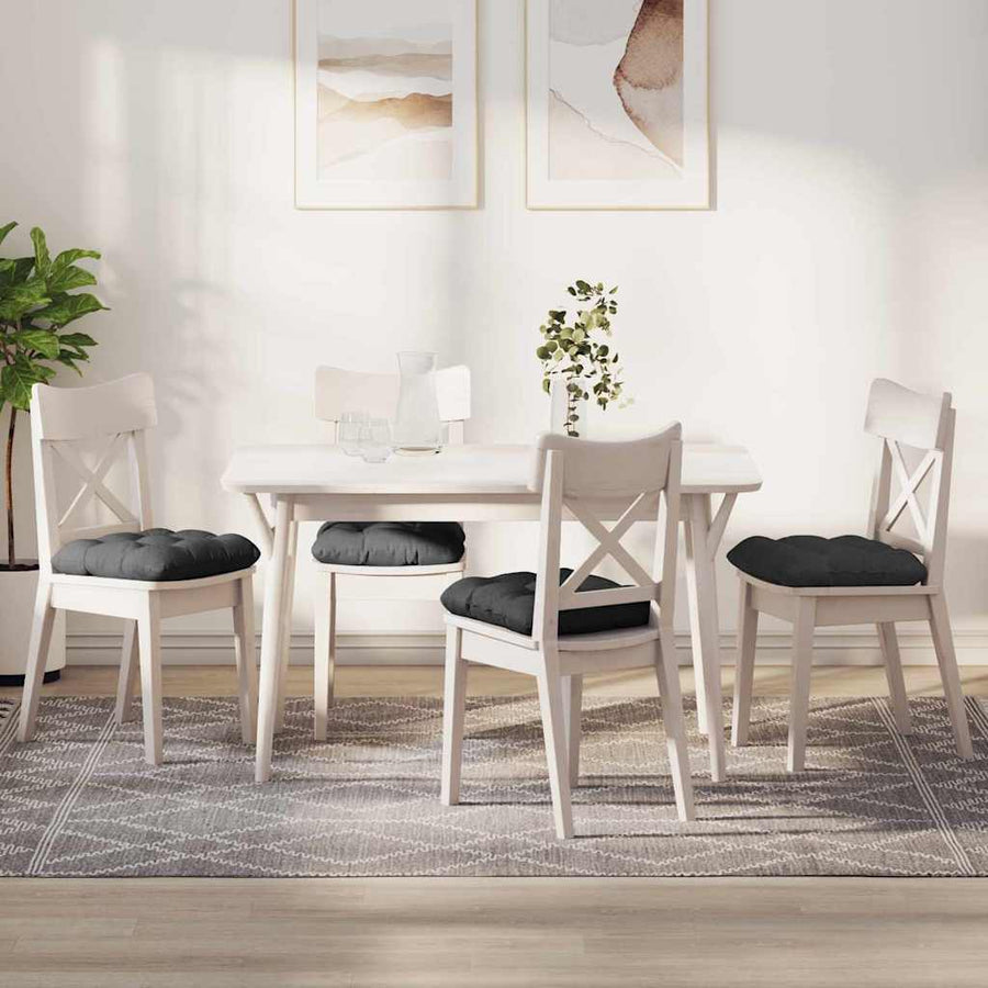 Zitkussens 4 pcs Donkergrijs 45 x 45 cm Katoen Stof