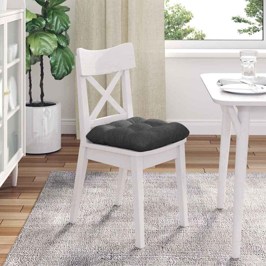 Zitkussens 4 pcs Donkergrijs 45 x 45 cm Katoen Stof