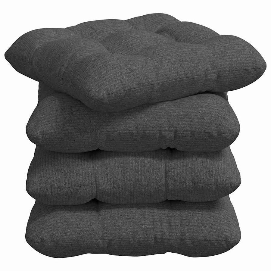 Zitkussens 4 pcs Donkergrijs 45 x 45 cm Katoen Stof