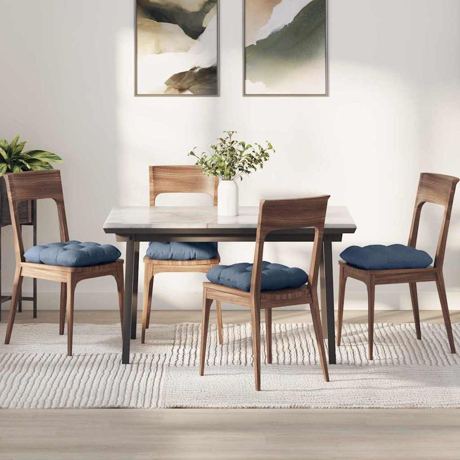 Zitkussens 4 pcs Blauw 45 x 45 cm Katoen Stof