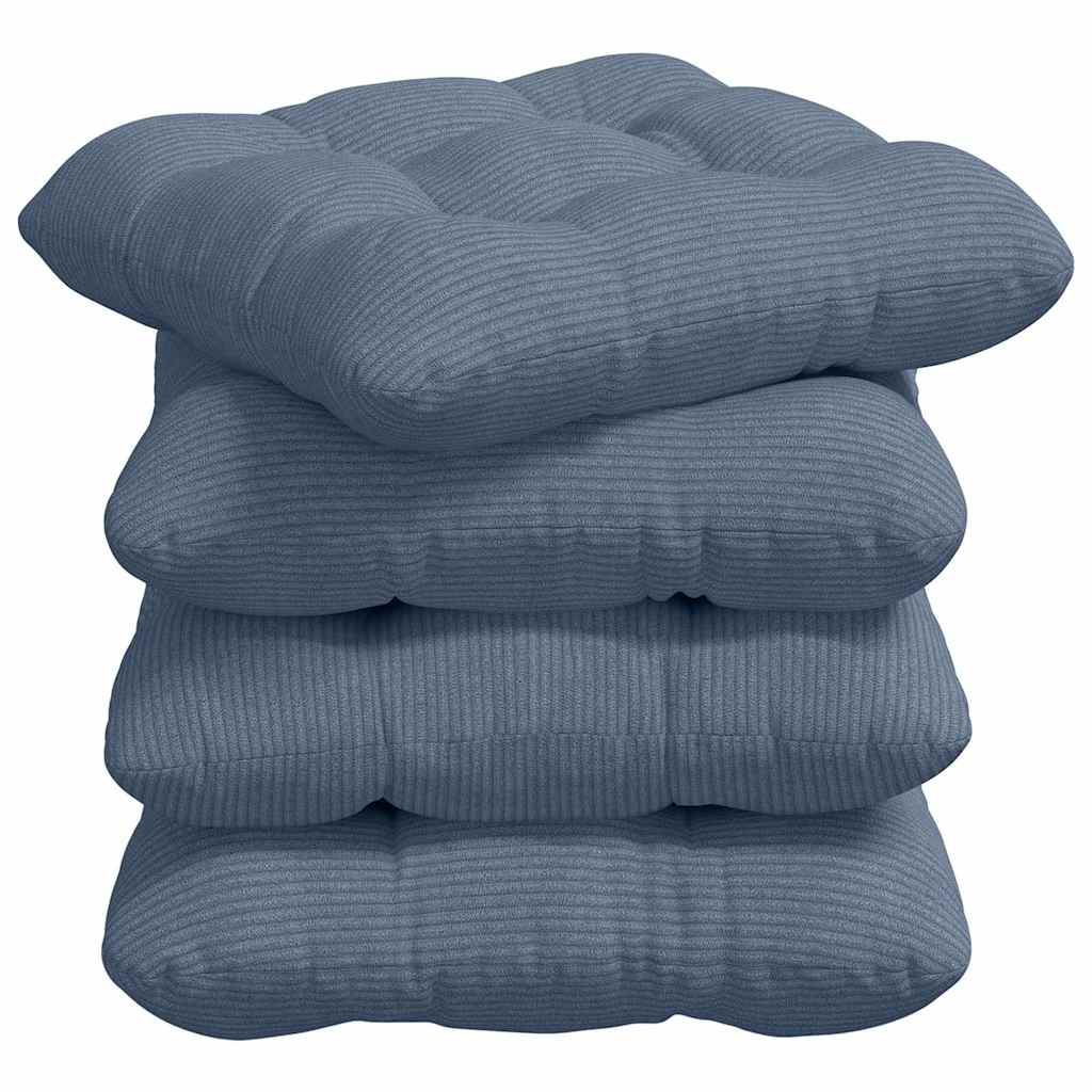 Zitkussens 4 pcs Blauw 45 x 45 cm Katoen Stof