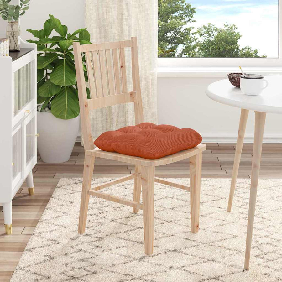 Zitkussens 4 pcs Rood-oranje 45 x 45 cm Katoen Stof