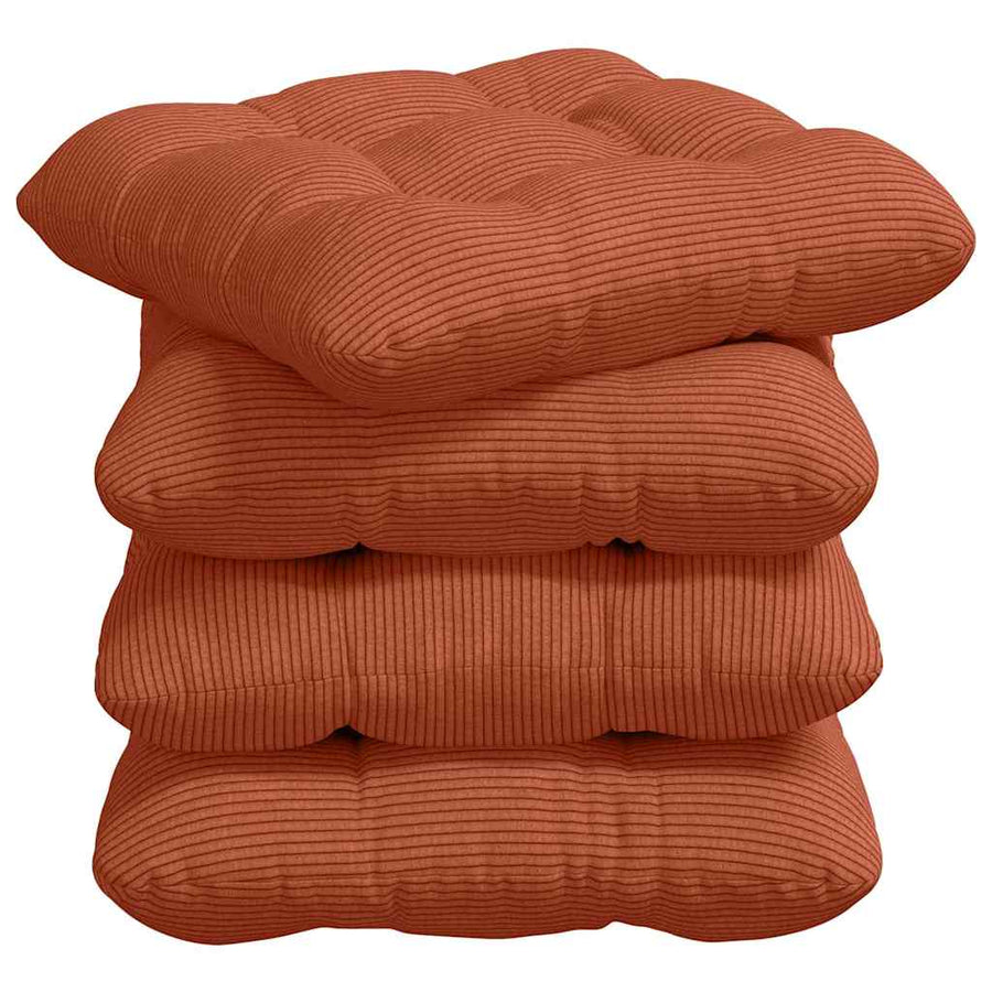 Zitkussens 4 pcs Rood-oranje 45 x 45 cm Katoen Stof