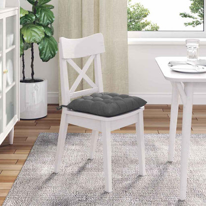 Zitkussens 2 pcs Donkergrijs 40 x 40 x 6 cm Stof