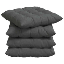 Zitkussens 2 pcs Donkergrijs 40 x 40 x 6 cm Stof