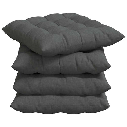 Zitkussens 2 pcs Donkergrijs 40 x 40 x 6 cm Stof