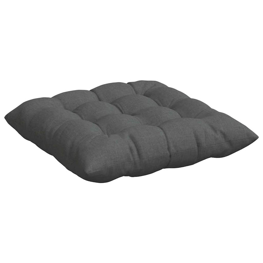 Zitkussens 2 pcs Donkergrijs 40 x 40 x 6 cm Stof