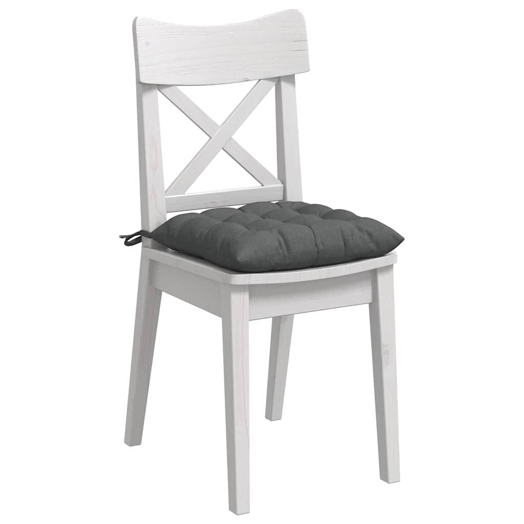 Zitkussens 2 pcs Donkergrijs 40 x 40 x 6 cm Stof