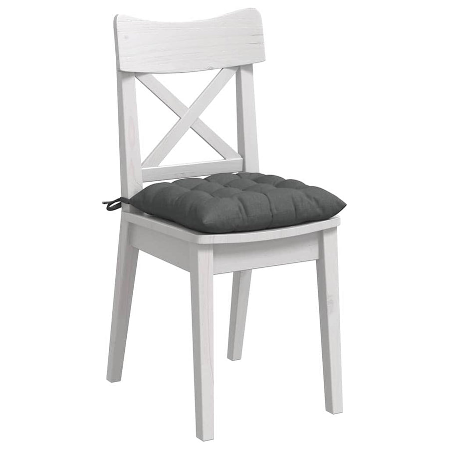 Zitkussens 2 pcs Donkergrijs 40 x 40 x 6 cm Stof