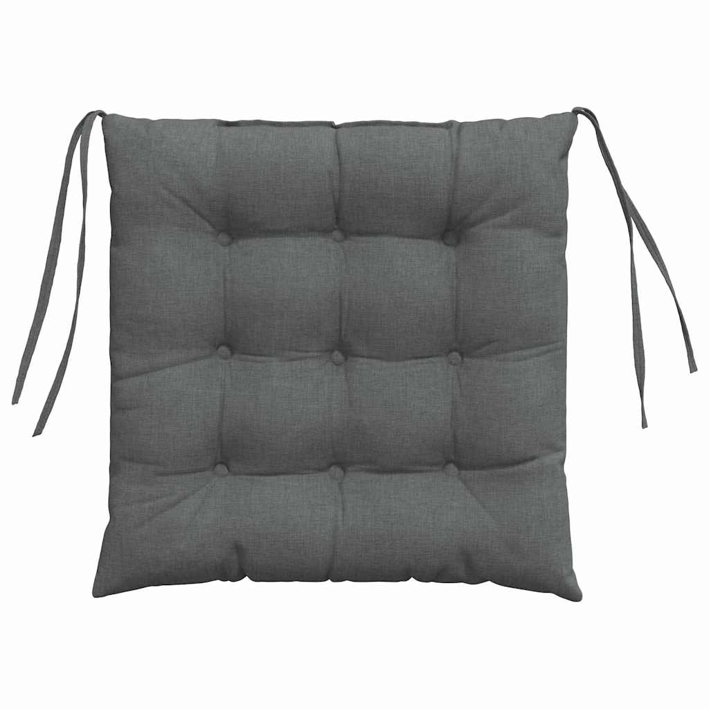 Zitkussens 2 pcs Donkergrijs 40 x 40 x 6 cm Stof