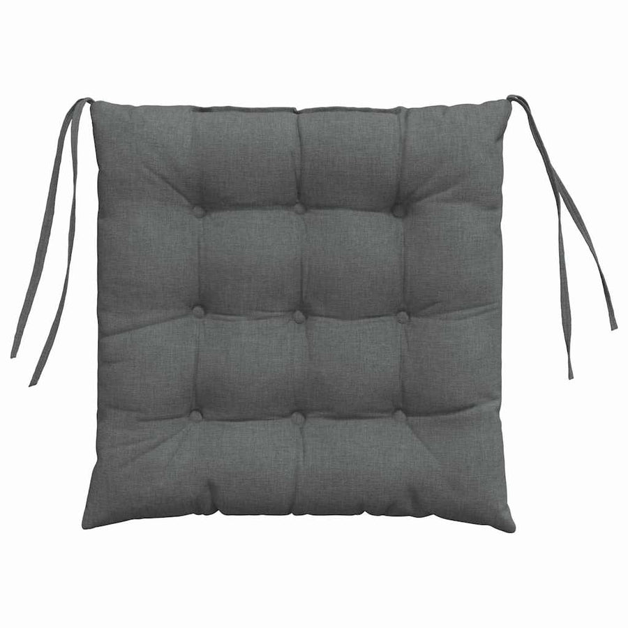 Zitkussens 2 pcs Donkergrijs 40 x 40 x 6 cm Stof