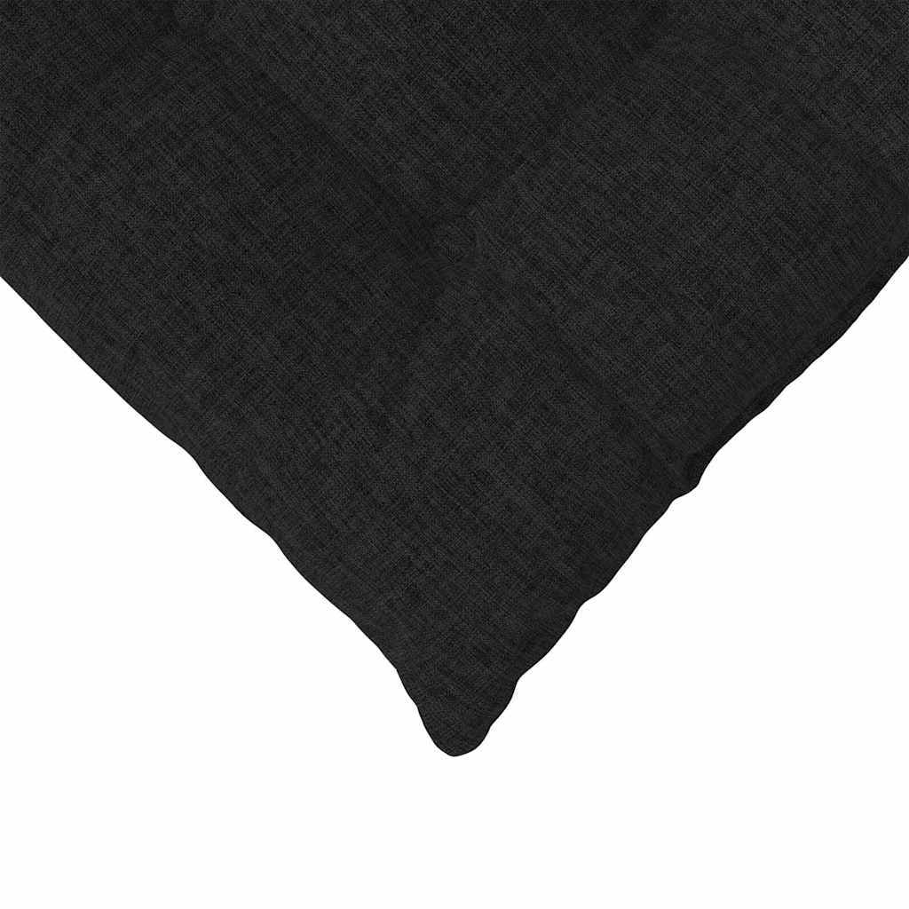 Zitkussens 2 pcs Zwart 40 x 40 x 6 cm Stof