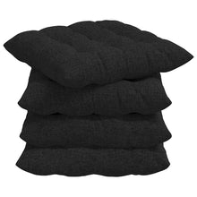 Zitkussens 2 pcs Zwart 40 x 40 x 6 cm Stof