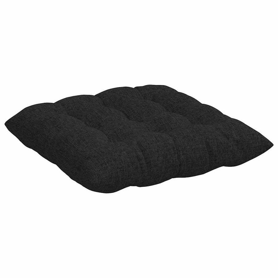 Zitkussens 2 pcs Zwart 40 x 40 x 6 cm Stof