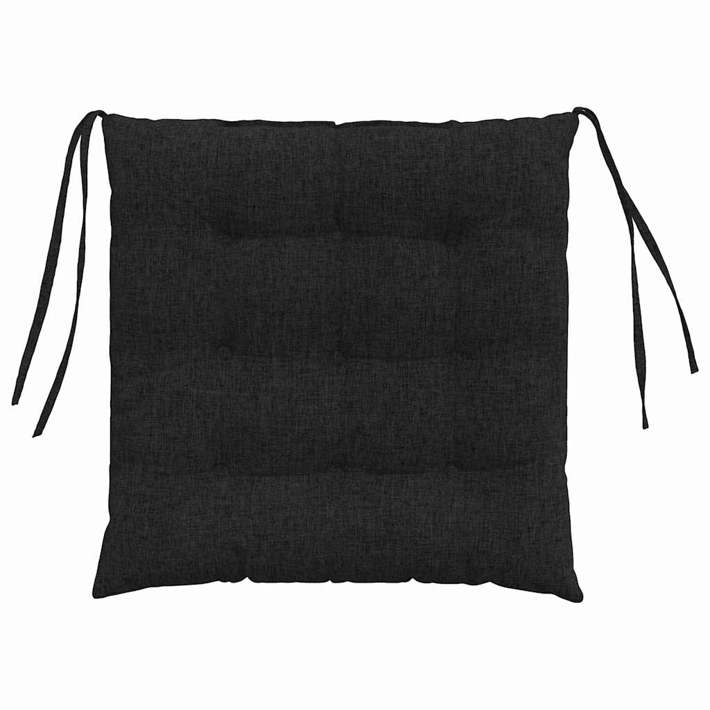 Zitkussens 2 pcs Zwart 40 x 40 x 6 cm Stof