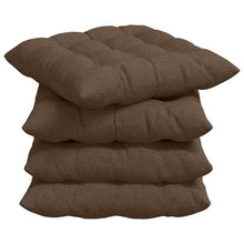 Zitkussens 2 pcs Bruin 40 x 40 x 6 cm Stof