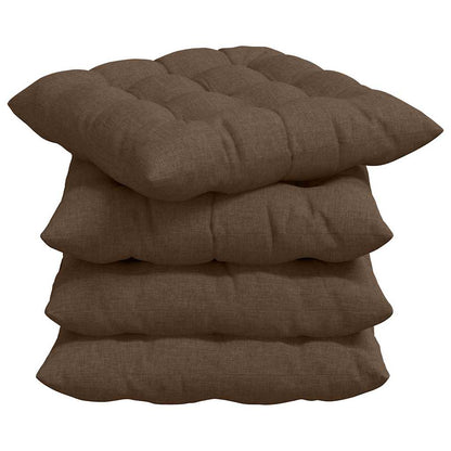 Zitkussens 2 pcs Bruin 40 x 40 x 6 cm Stof