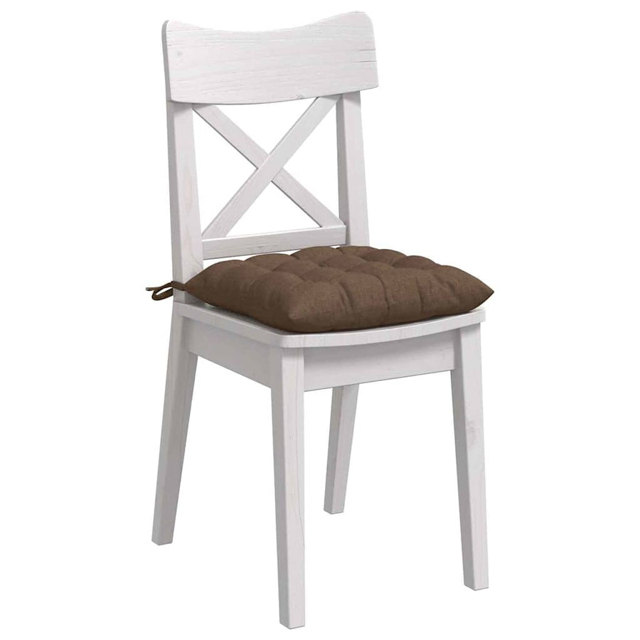 Zitkussens 2 pcs Bruin 40 x 40 x 6 cm Stof
