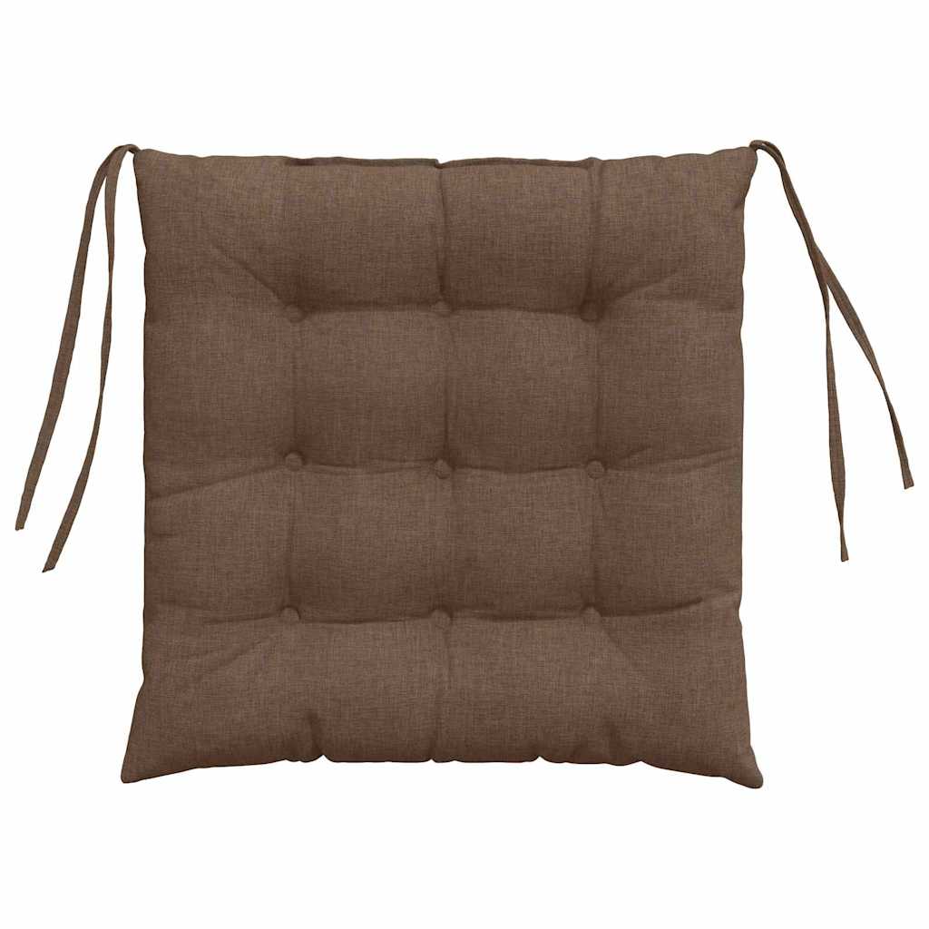 Zitkussens 2 pcs Bruin 40 x 40 x 6 cm Stof