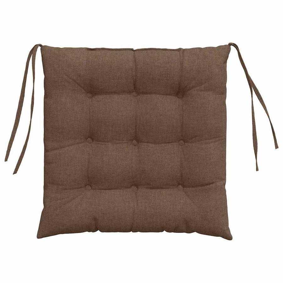 Zitkussens 2 pcs Bruin 40 x 40 x 6 cm Stof