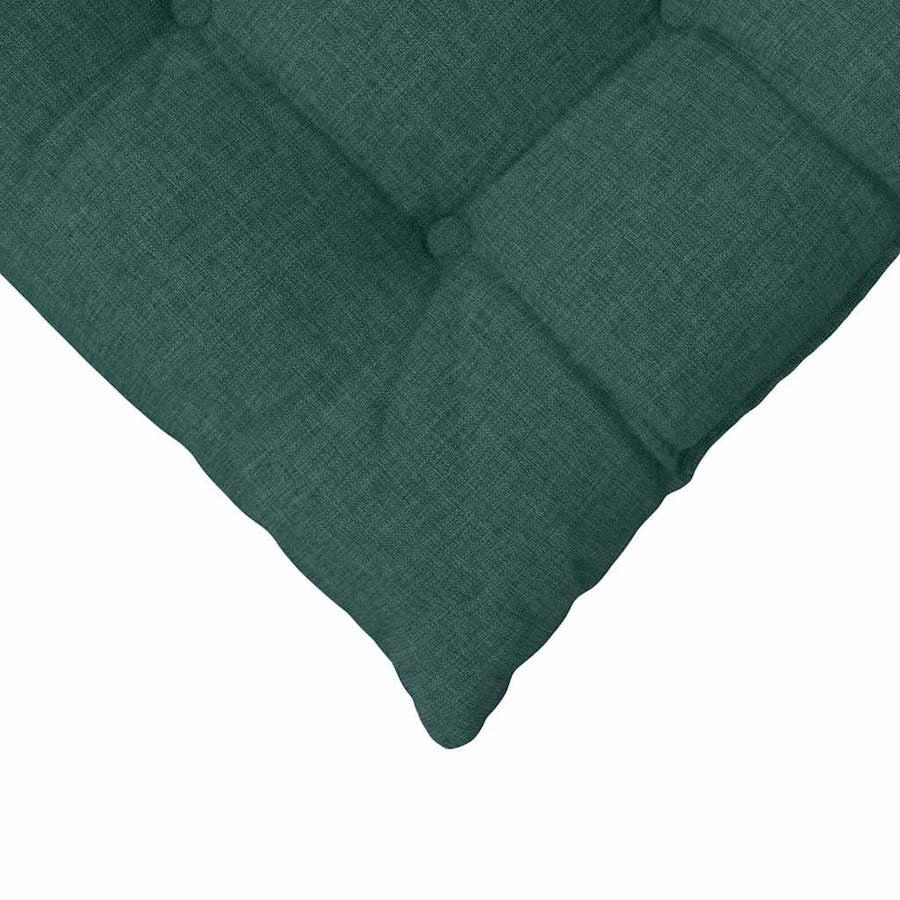 Zitkussens 2 pcs Donkergroen 40 x 40 x 6 cm Stof