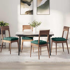 Seat cushions 4 pcs Dark green 40 x 40 x 6 cm Fabric