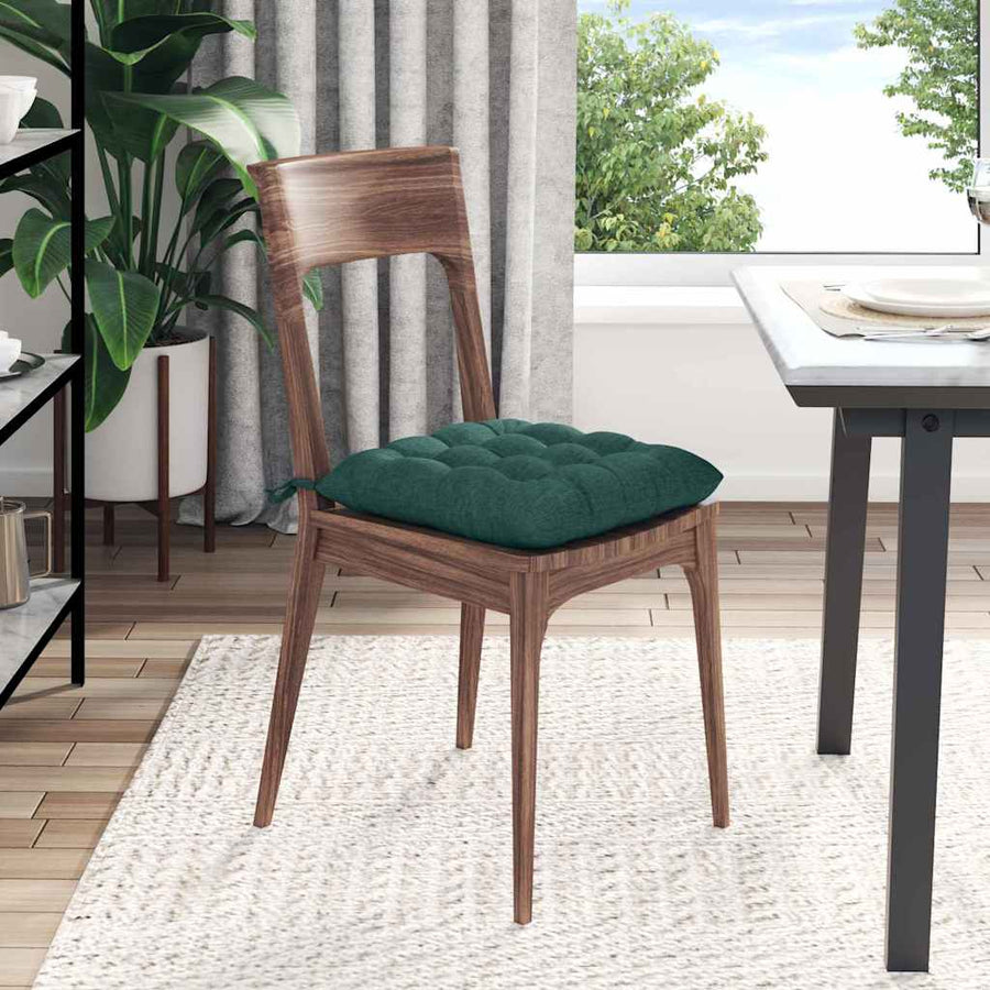Zitkussens 2 pcs Donkergroen 40 x 40 x 6 cm Stof