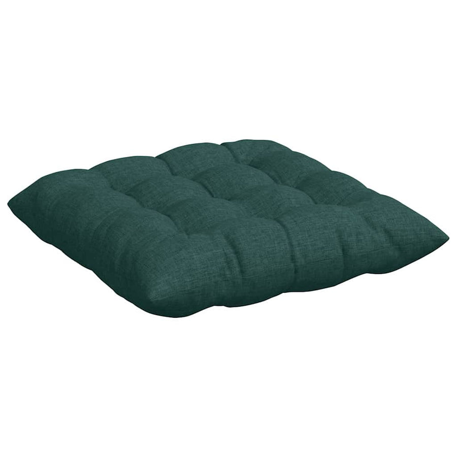 Zitkussens 2 pcs Donkergroen 40 x 40 x 6 cm Stof