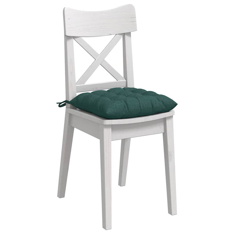 Zitkussens 2 pcs Donkergroen 40 x 40 x 6 cm Stof