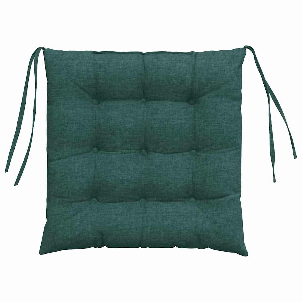 Zitkussens 2 pcs Donkergroen 40 x 40 x 6 cm Stof