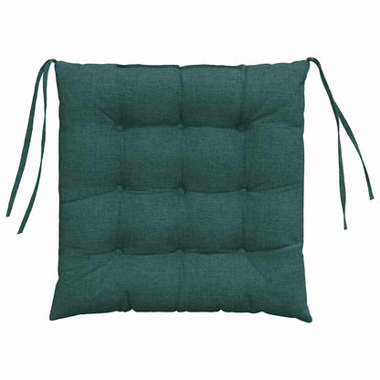 Zitkussens 2 pcs Donkergroen 40 x 40 x 6 cm Stof