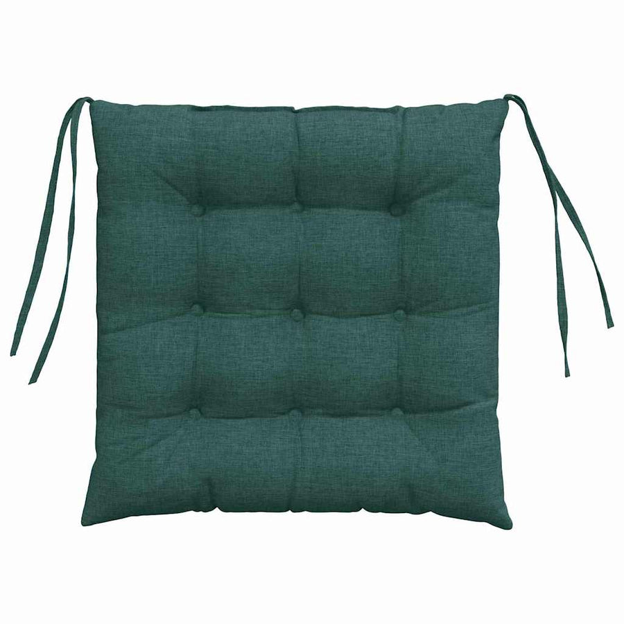 Zitkussens 2 pcs Donkergroen 40 x 40 x 6 cm Stof