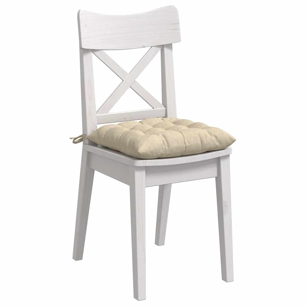 Zitkussens 2 pcs Crème 40 x 40 x 6 cm Stof