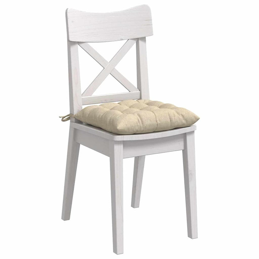 Zitkussens 2 pcs Crème 40 x 40 x 6 cm Stof
