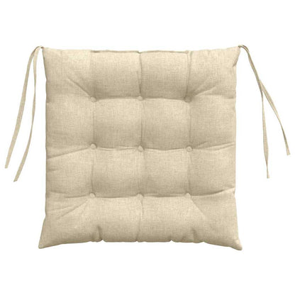 Zitkussens 2 pcs Crème 40 x 40 x 6 cm Stof