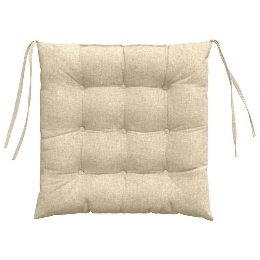 Zitkussens 2 pcs Crème 40 x 40 x 6 cm Stof