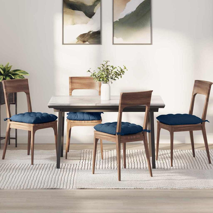 Zitkussens 2 pcs Blauw 40 x 40 x 6 cm Stof