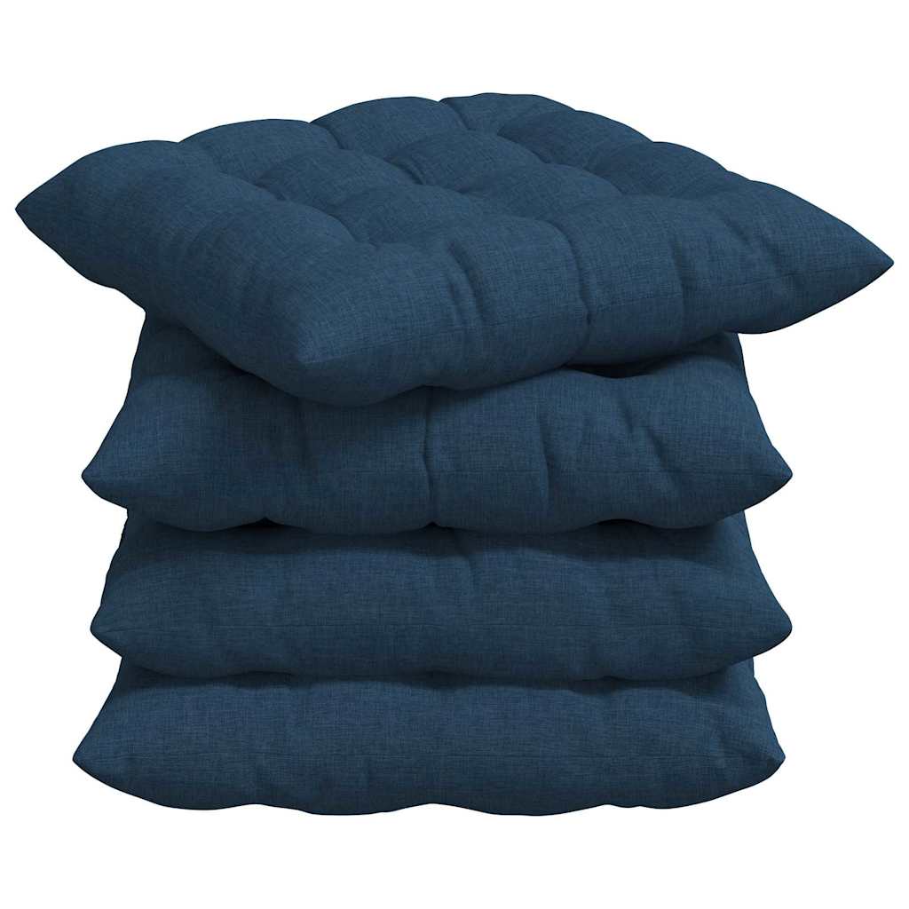 Zitkussens 2 pcs Blauw 40 x 40 x 6 cm Stof