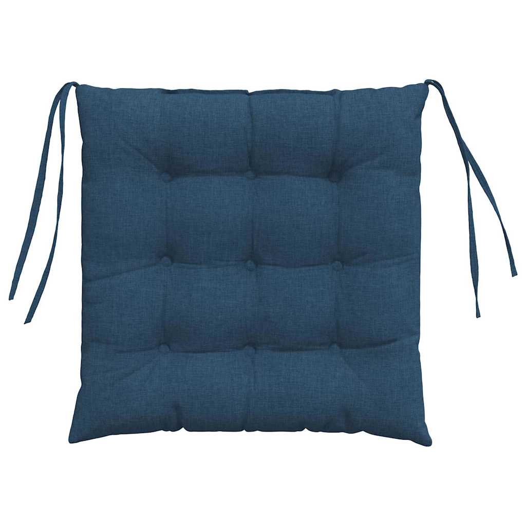 Zitkussens 2 pcs Blauw 40 x 40 x 6 cm Stof