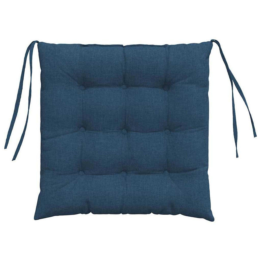 Zitkussens 2 pcs Blauw 40 x 40 x 6 cm Stof