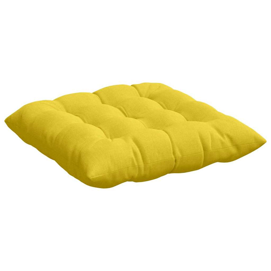 Zitkussens 2 pcs Lichtgeel 40 x 40 x 6 cm Stof