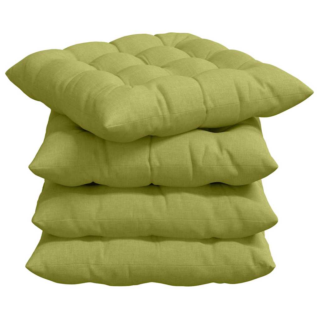 Zitkussens 2 pcs Lichtgroen 40 x 40 x 6 cm Stof