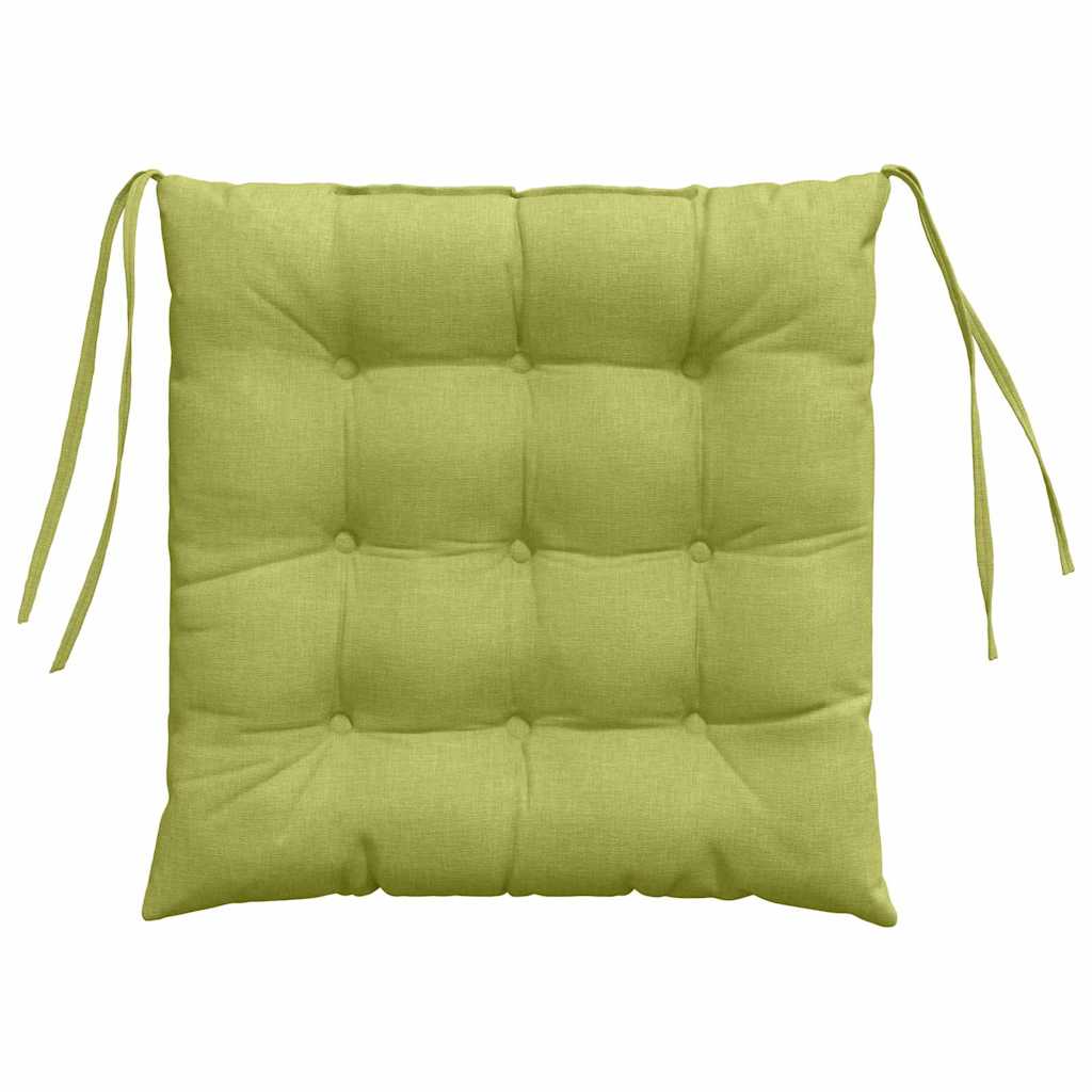 Zitkussens 2 pcs Lichtgroen 40 x 40 x 6 cm Stof