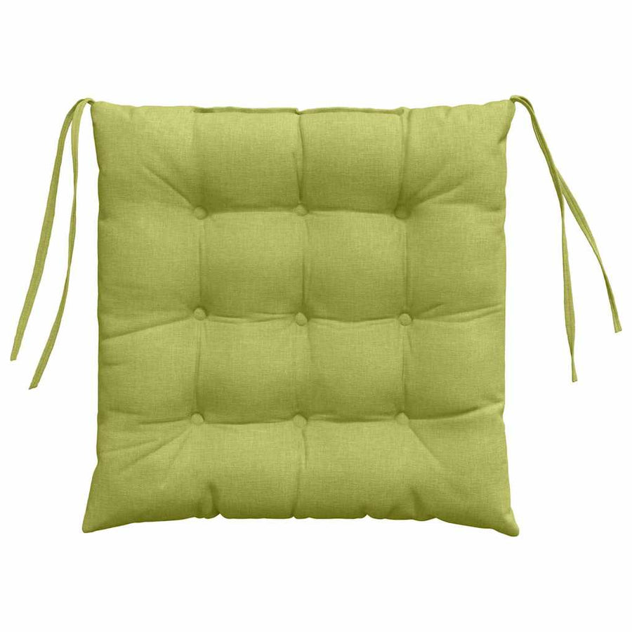 Zitkussens 2 pcs Lichtgroen 40 x 40 x 6 cm Stof