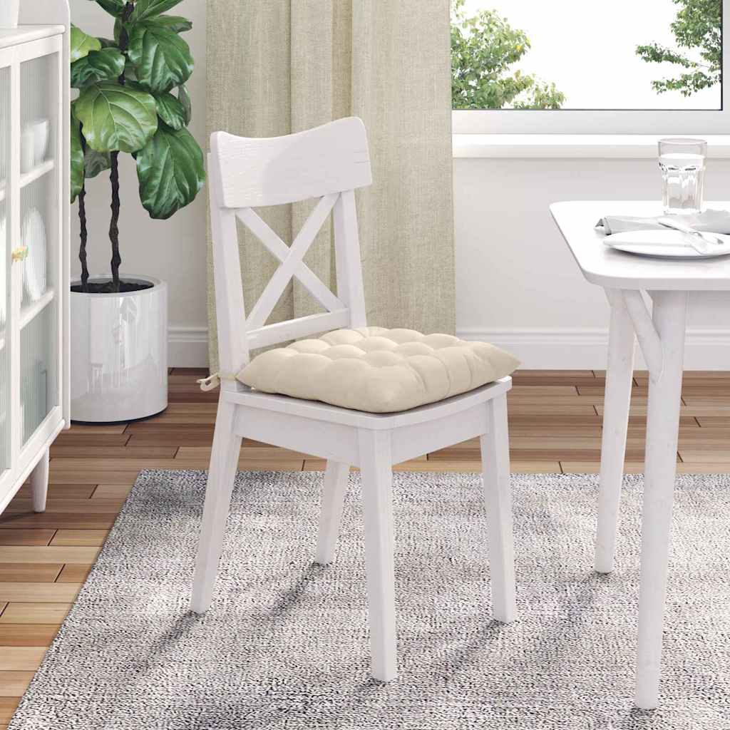 Zitkussens 4 pcs Beige 40 x 40 x 6 cm Microfibre
