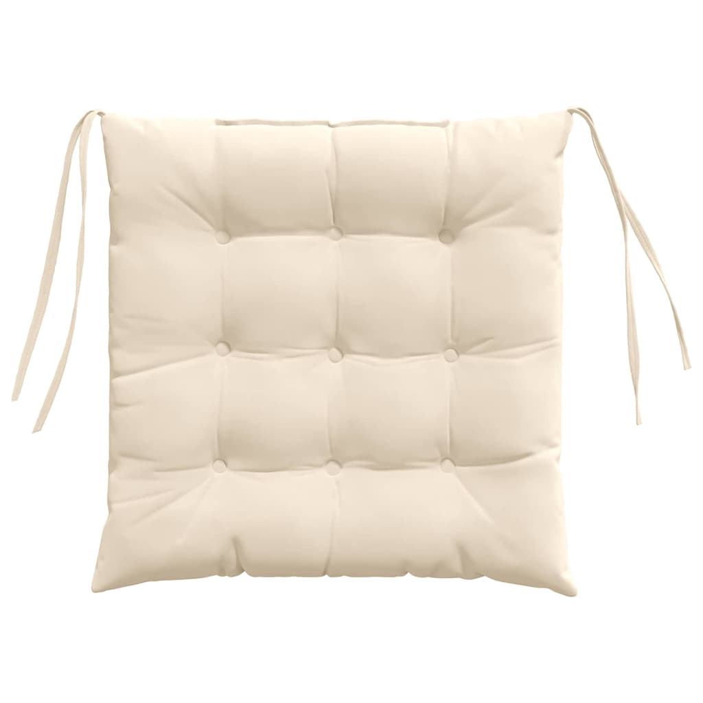Zitkussens 4 pcs Beige 40 x 40 x 6 cm Microfibre